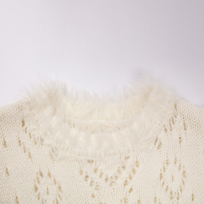 SM-K0043 لباس آستین بافتنی موهیر تابستانی لباس ته توخالی فرانسوی SM-K0043 لباس آستین بافتنی موهیر تابستانی لباس ته توخالی فرانسوی