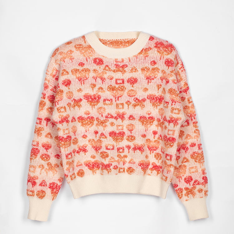 پلیور یقه گرد SM-K0038 جامپر بافتنی شیرین سه بعدی زنانه پلیور یقه گرد SM-K0038 جامپر بافتنی شیرین سه بعدی زنانه