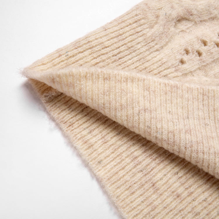 یقه یقه ای چوگان پاییزی SM-K0012 جامپر بافتنی توخالی پایین رنگ ثابت یقه یقه ای چوگان پاییزی SM-K0012 جامپر بافتنی توخالی پایین رنگ ثابت