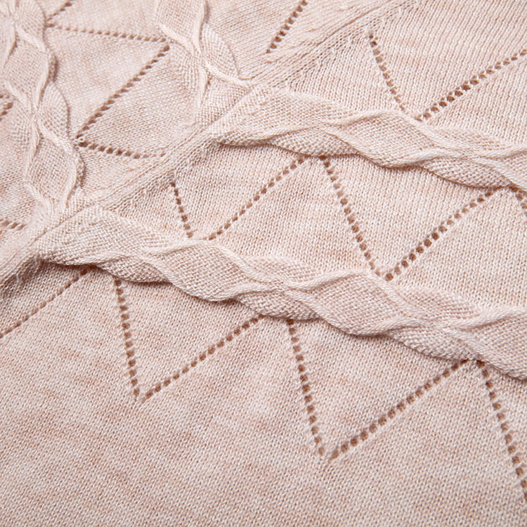 SM-K0042 بلوز بافتنی آستین بلند گشاد و نازک بافته شده توخالی SM-K0042 بلوز بافتنی آستین بلند گشاد و نازک بافته شده توخالی