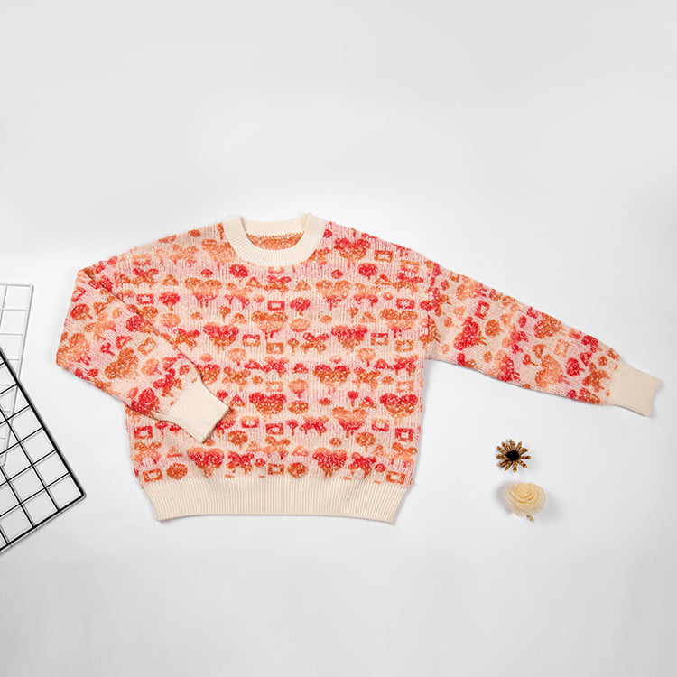 پلیور یقه گرد SM-K0038 جامپر بافتنی شیرین سه بعدی زنانه پلیور یقه گرد SM-K0038 جامپر بافتنی شیرین سه بعدی زنانه