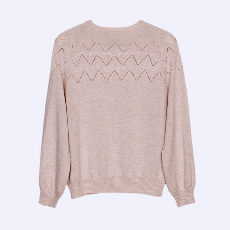 SM-K0042 بلوز بافتنی آستین بلند گشاد و نازک بافته شده توخالی SM-K0042 بلوز بافتنی آستین بلند گشاد و نازک بافته شده توخالی