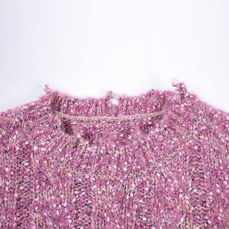 یقه گرد SM-K0037 یقه گرد بهاره و پاییزه بلوز بافتنی زنانه ناچ خام یقه گرد SM-K0037 یقه گرد بهاره و پاییزه بلوز بافتنی زنانه ناچ خام