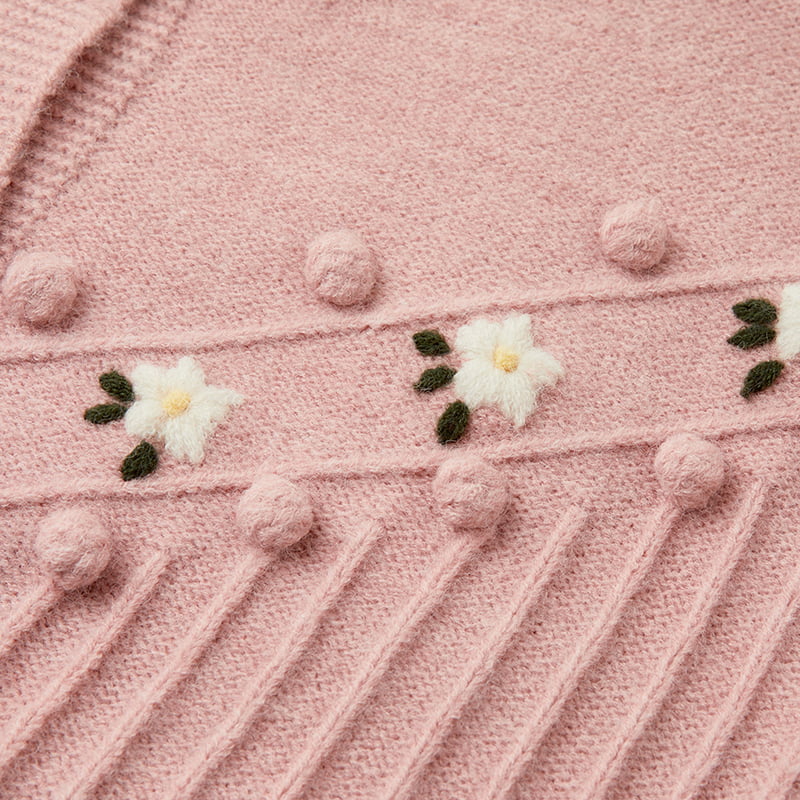 ژاکت کش باف پف دار با آستین یقه خدمه ML2211 ژاکت کش باف پف دار با آستین یقه خدمه ML2211