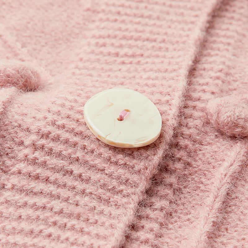 ژاکت کش باف پف دار با آستین یقه خدمه ML2211 ژاکت کش باف پف دار با آستین یقه خدمه ML2211