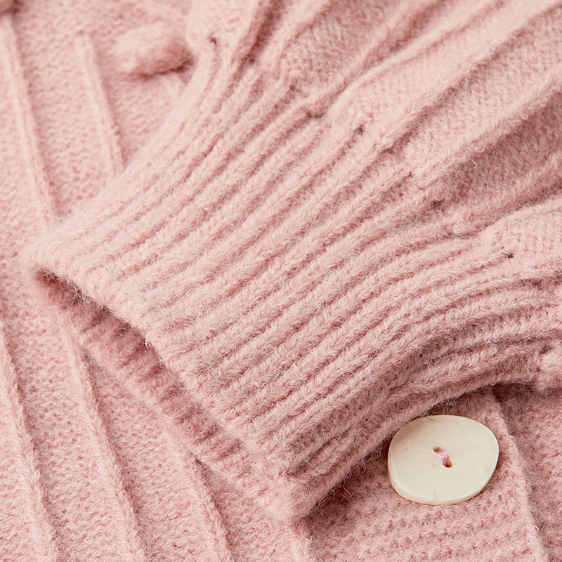 ژاکت کش باف پف دار با آستین یقه خدمه ML2211 ژاکت کش باف پف دار با آستین یقه خدمه ML2211