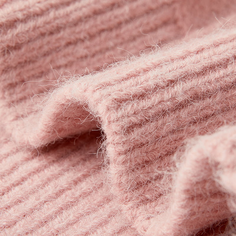 ژاکت کش باف پف دار با آستین یقه خدمه ML2211 ژاکت کش باف پف دار با آستین یقه خدمه ML2211