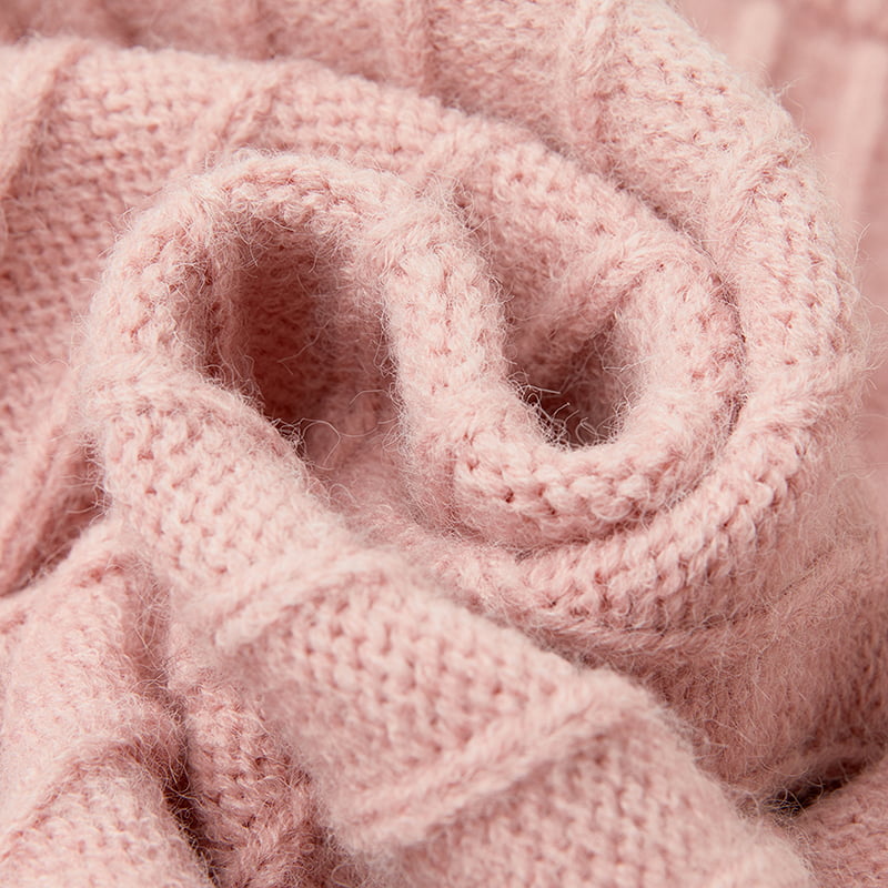 ژاکت کش باف پف دار با آستین یقه خدمه ML2211 ژاکت کش باف پف دار با آستین یقه خدمه ML2211