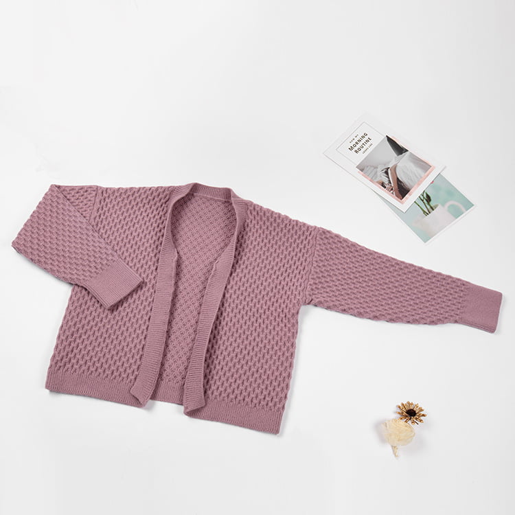 ژاکت کش باف پشمی سه بعدی SM-K0044 بدون دکمه پاییزی/زمستانی ژاکت کش باف پشمی سه بعدی SM-K0044 بدون دکمه پاییزی/زمستانی