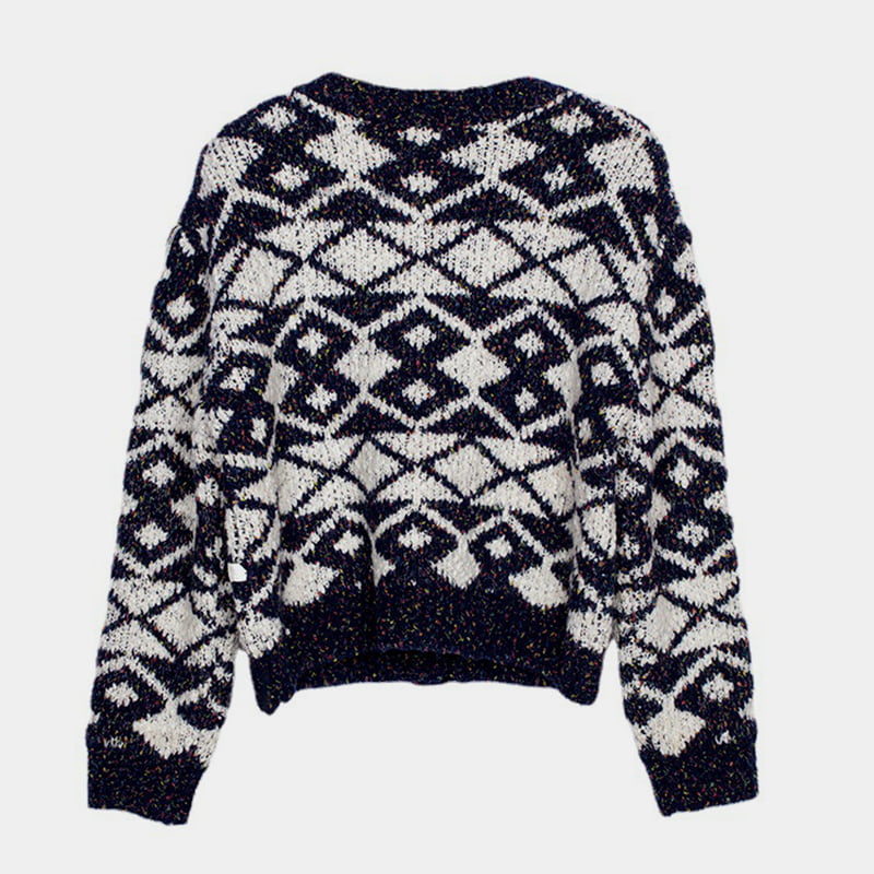 مدل SM-K0036 ژاکت کش باف پشمی بافتنی طرح هندسی پاییزی و زمستانی زنانه مدل SM-K0036 ژاکت کش باف پشمی بافتنی طرح هندسی پاییزی و زمستانی زنانه