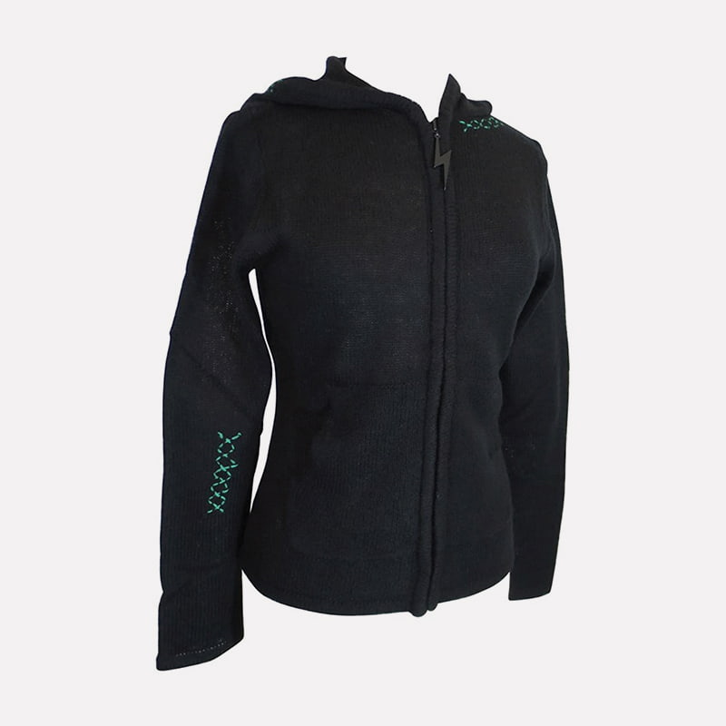 ژاکت بافتنی کلاهدار مونوگرام SM-K0098 ژاکت بافتنی کلاهدار مونوگرام SM-K0098