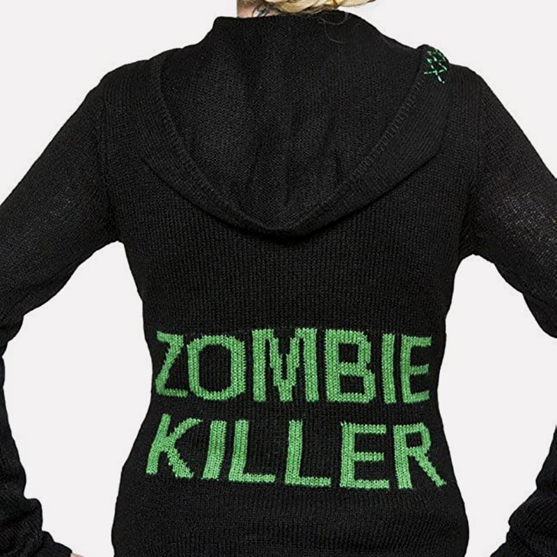 ژاکت بافتنی کلاهدار مونوگرام SM-K0098 ژاکت بافتنی کلاهدار مونوگرام SM-K0098