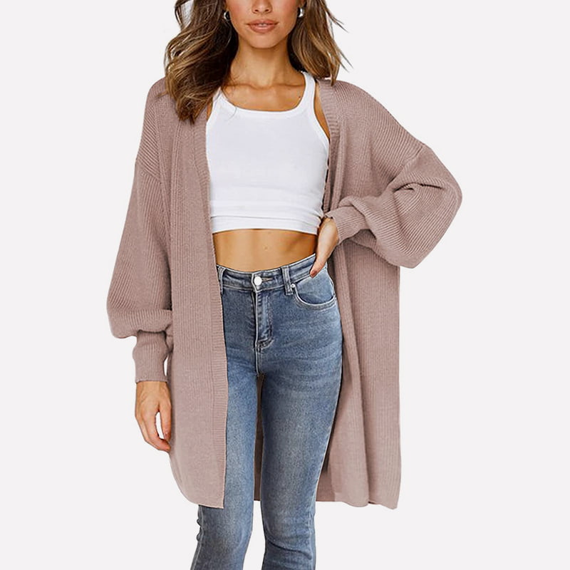 آستین فانوس ژاکت بافتنی با یقه V SM-K0061 آستین فانوس ژاکت بافتنی با یقه V SM-K0061