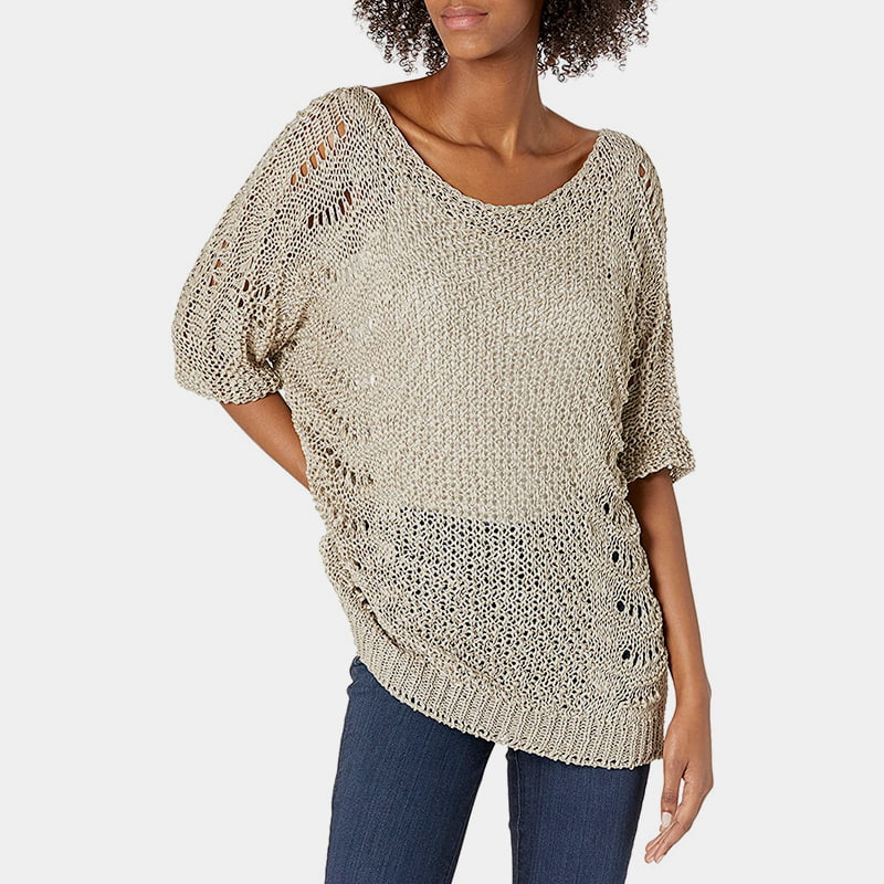 آستین کوتاه ضد آفتاب بلوز بافتنی یقه خدمه SM-K0060 آستین کوتاه ضد آفتاب بلوز بافتنی یقه خدمه SM-K0060