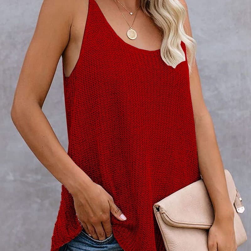 جلیقه بافتنی نازک و گشاد یقه U SM-K0065 جلیقه بافتنی نازک و گشاد یقه U SM-K0065