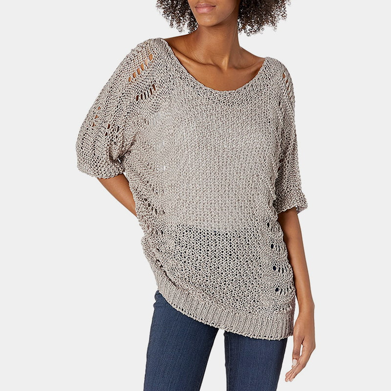 آستین کوتاه ضد آفتاب بلوز بافتنی یقه خدمه SM-K0060 آستین کوتاه ضد آفتاب بلوز بافتنی یقه خدمه SM-K0060