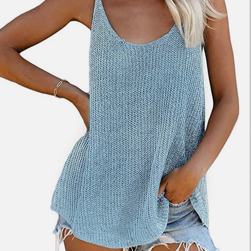 جلیقه بافتنی نازک و گشاد یقه U SM-K0065 جلیقه بافتنی نازک و گشاد یقه U SM-K0065