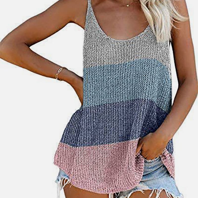 جلیقه بافتنی نازک و گشاد یقه U SM-K0065 جلیقه بافتنی نازک و گشاد یقه U SM-K0065