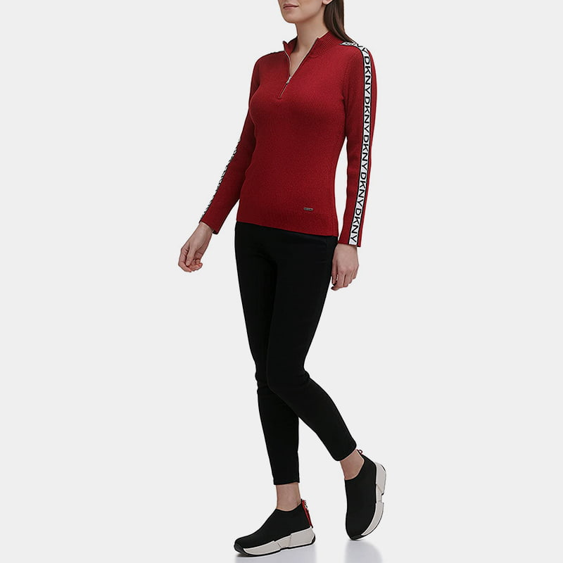 یقه یقه زیپ SM-K0056 جامپر آستین بلند ژاکارد یقه یقه زیپ SM-K0056 جامپر آستین بلند ژاکارد